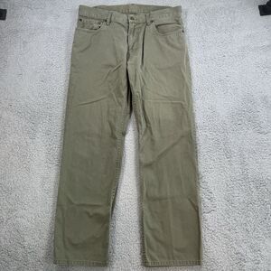 Polo Ralph Lauren Pants Mens 34x30 Green 650 Straight Leg Chino Flat Front